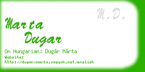 marta dugar business card